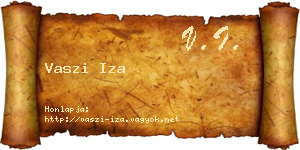 Vaszi Iza névjegykártya